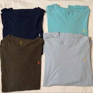 Ralph Lauren T-Shirts in Brown, Navy, Light Blue, and Turquoise